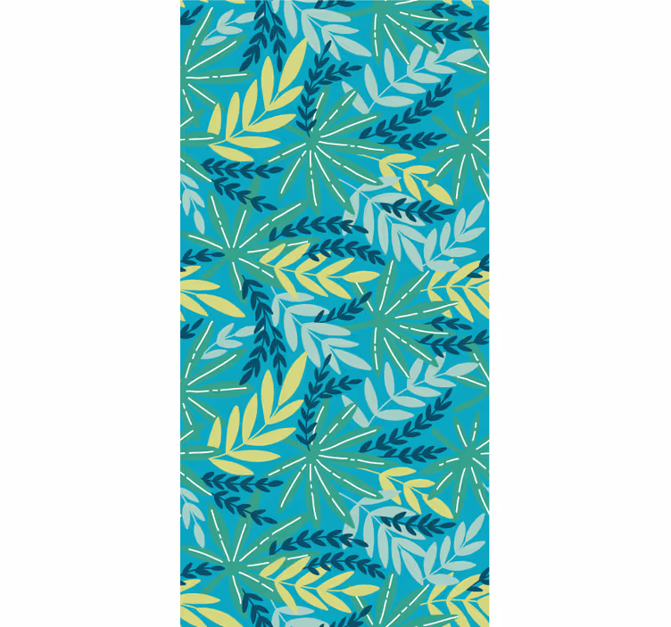 Nature wallpaper in leafy tropical colors - TenStickers