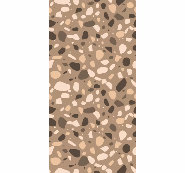 Textured wallpaper brown classic terrazzo - TenStickers