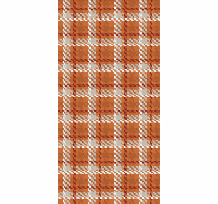 Master bedroom wallpaper in autumn checkered design - TenStickers