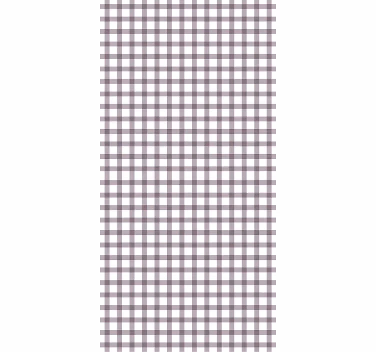 Textured wallpaper lilac gingham print - TenStickers