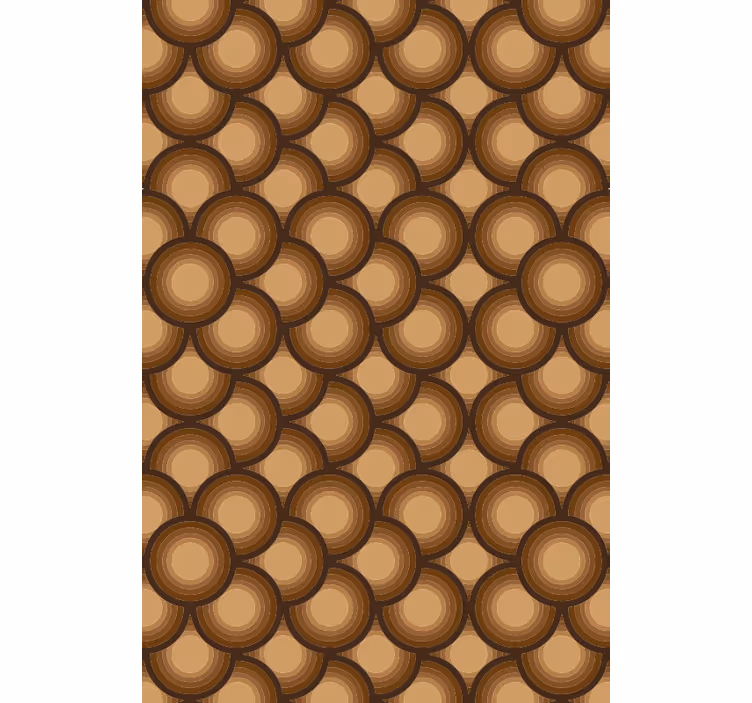 Vintage wallpaper brown suns - TenStickers