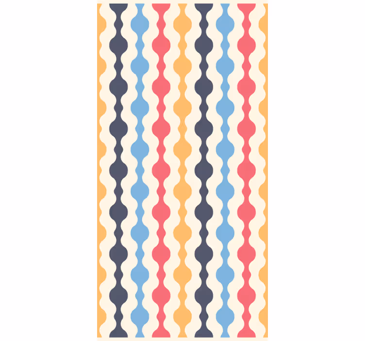 Vintage wallpaper in vibrant retro stripes - TenStickers