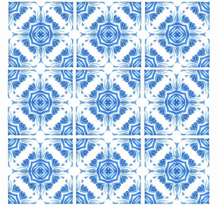 Stone wallpaper classic blue design - TenStickers