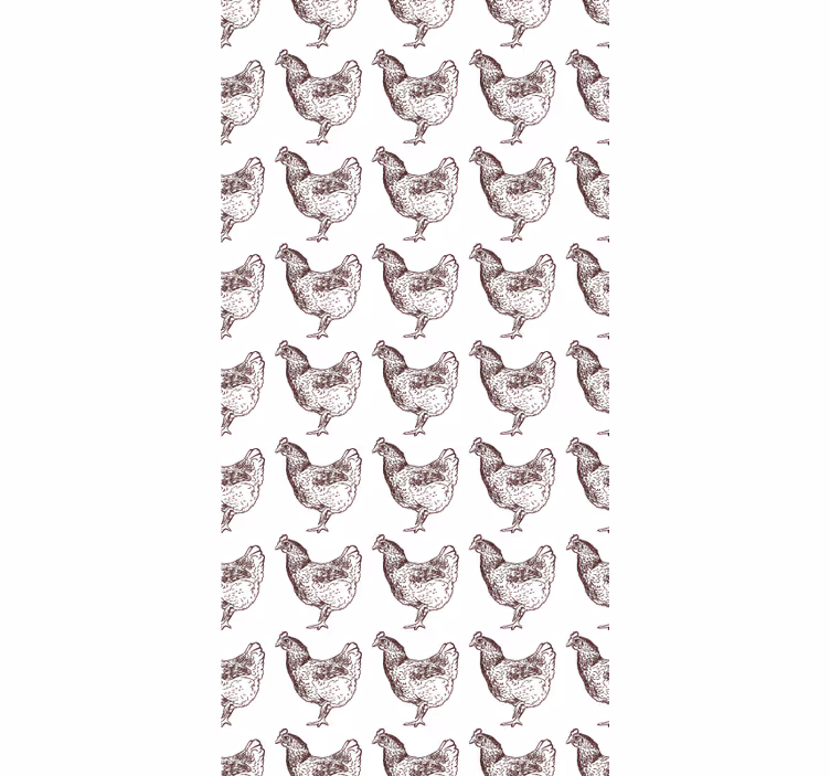 Kids wallpaper original chicken pattern - TenStickers