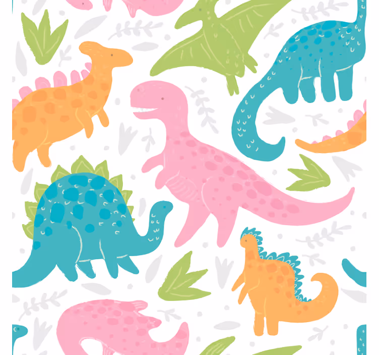 Kids wallpaper in soft pastel shades - TenStickers
