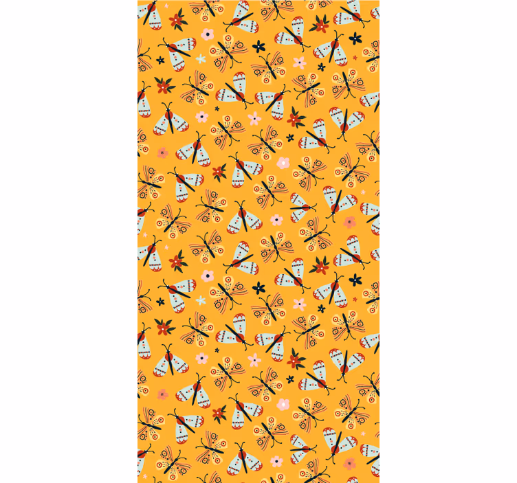 Kids wallpaper in yellow traditional design - TenStickers