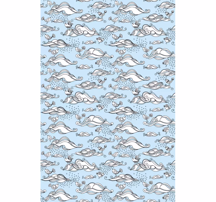 Kids wallpaper maritime wildlife mural - TenStickers