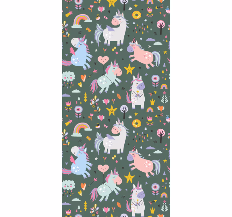 Kids wallpaper fantasy unicorn designs - TenStickers