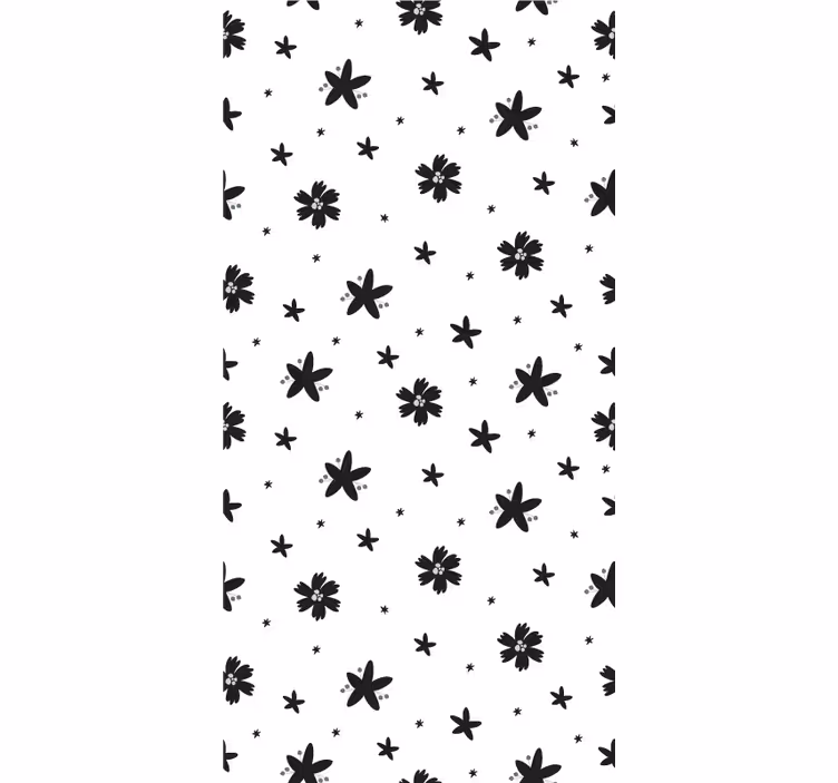 Hallway wallpaper in black and white design - TenStickers