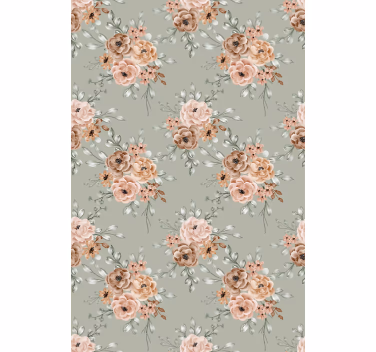 Hallway wallpaper in a beautiful beige arrangement - TenStickers