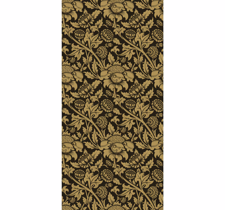 Hallway wallpaper with classic beige pattern - TenStickers