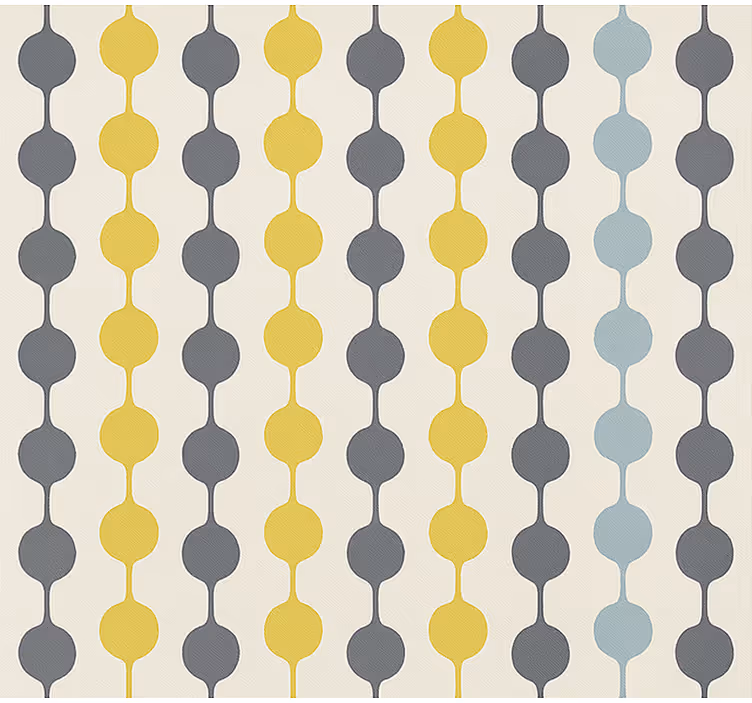 Nordic wallpaper with vibrant hanging circles - TenStickers