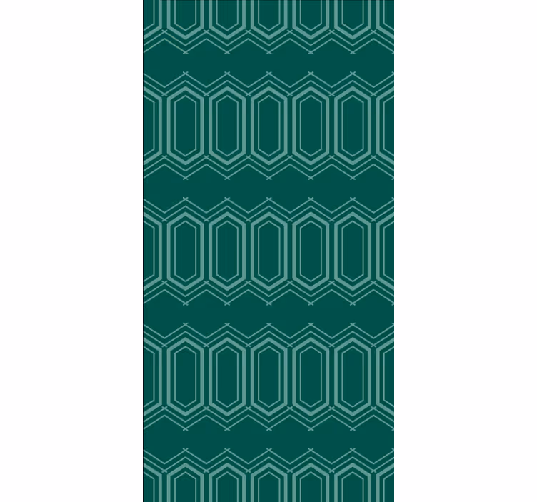 Textured wallpaper in green geometric pattern - TenStickers
