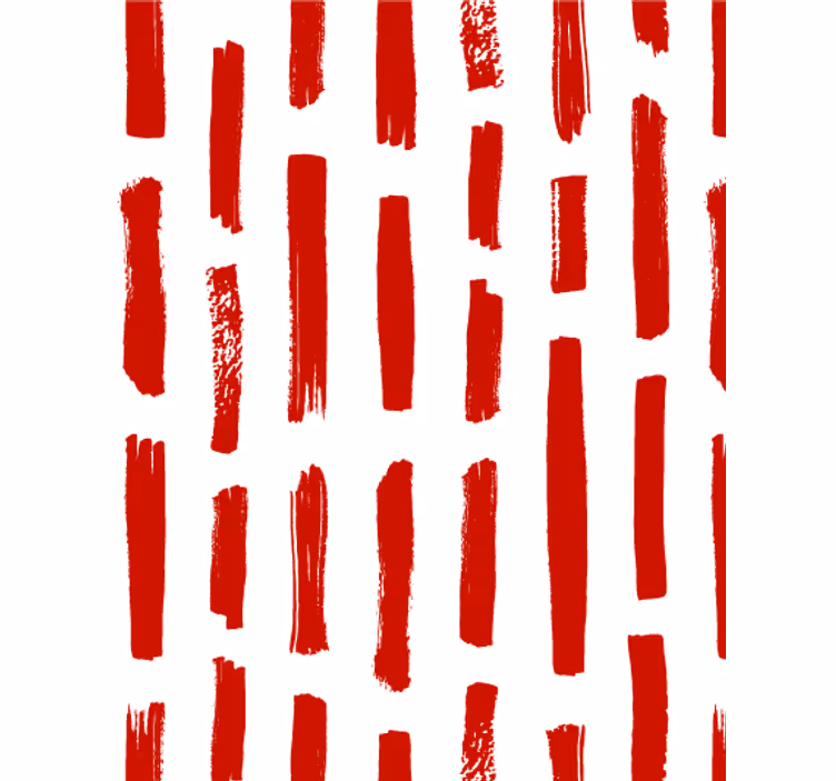 Living room wallpaper in red and white stripe - TenStickers
