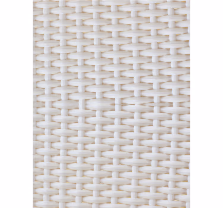 Living room wallpaper white rattan effect - TenStickers