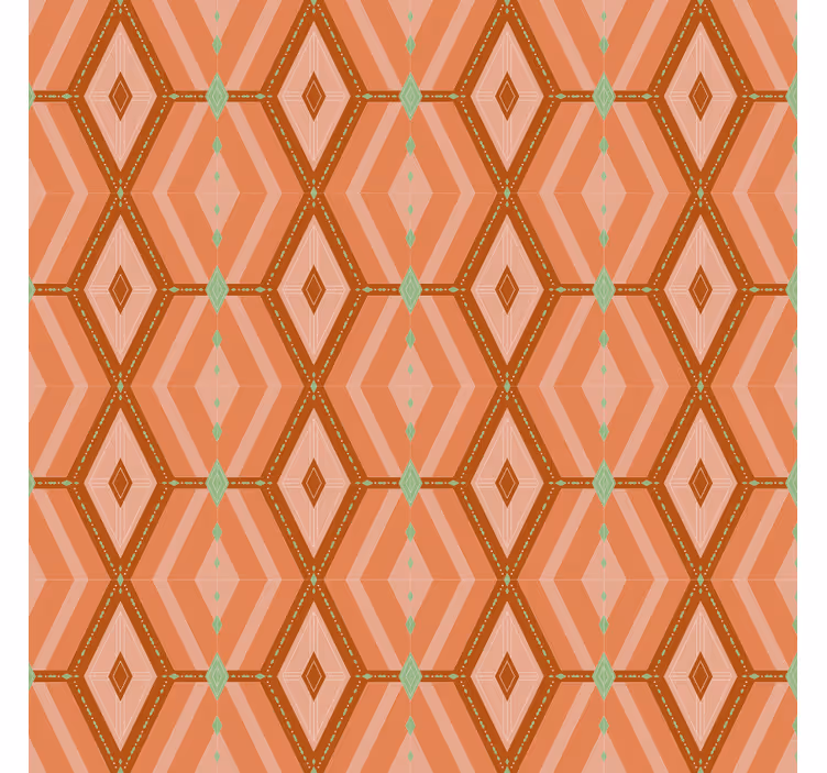Living room wallpaper geometric hexagon design - TenStickers