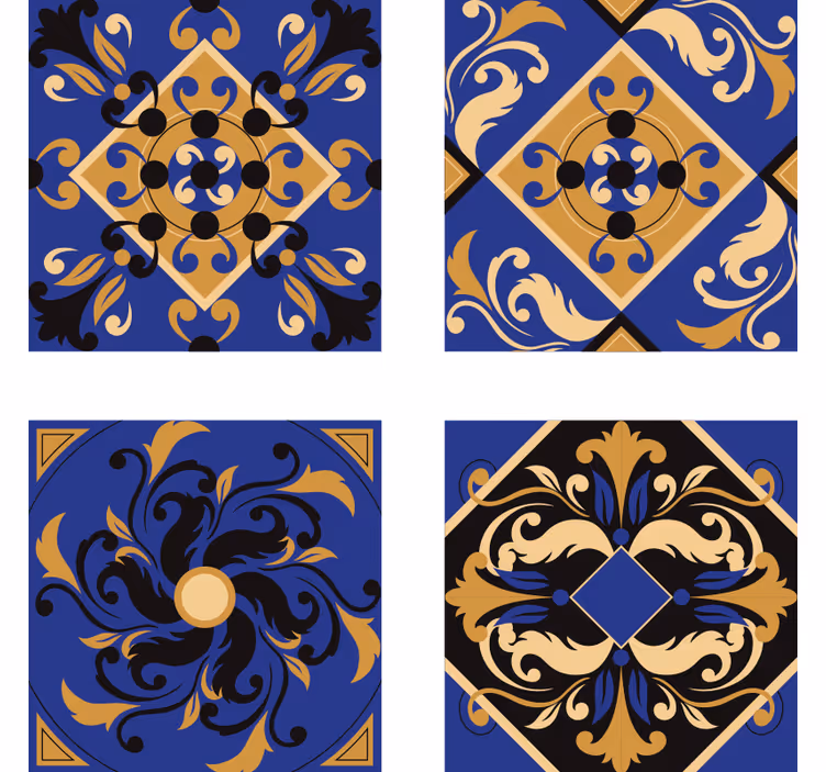 Tile wallpaper with decorative patterns - TenStickers