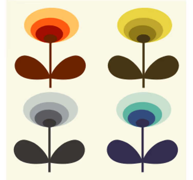 Vintage wallpaper from the 70s - TenStickers