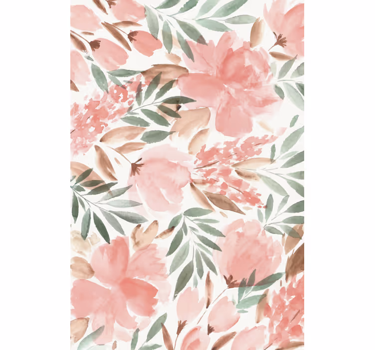 Flower wallpaper in blooming florals - TenStickers