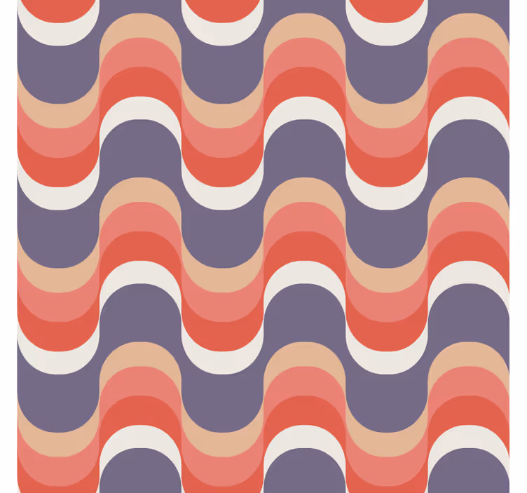 Geometric wallpaper wavy pattern design - TenStickers