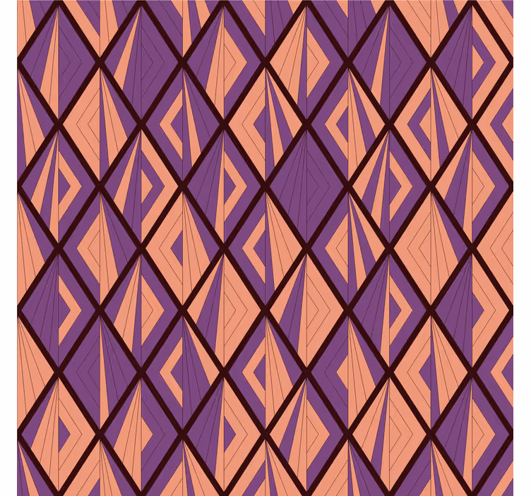 Geometric wallpaper with diamond pattern - TenStickers
