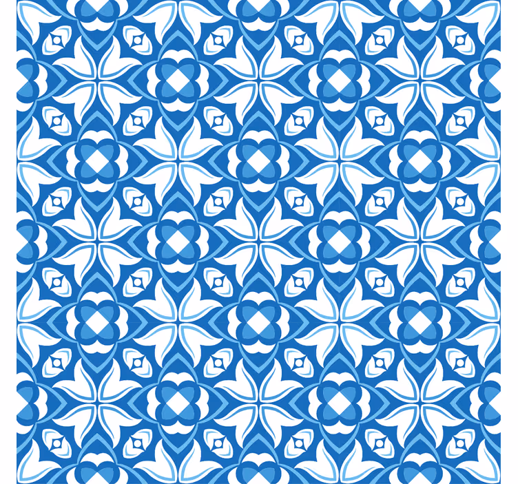 Vintage wallpaper in modern blue vase hampton style - TenStickers