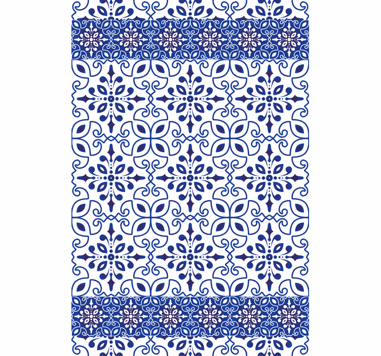 Office wallpaper in classic white and blue design - TenStickers