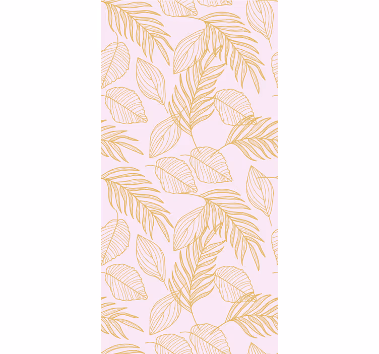 Living room wallpaper elegant leaf design - TenStickers