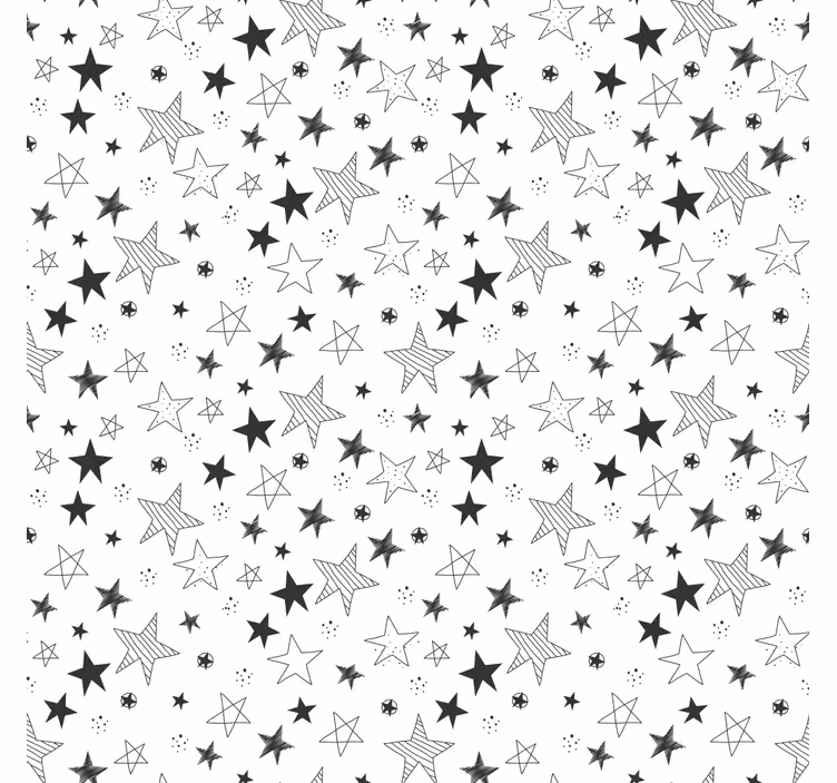 Modern wallpaper dots and stars design - TenStickers