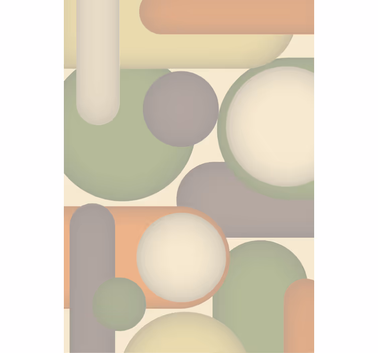 Modern wallpaper geometric circle design - TenStickers