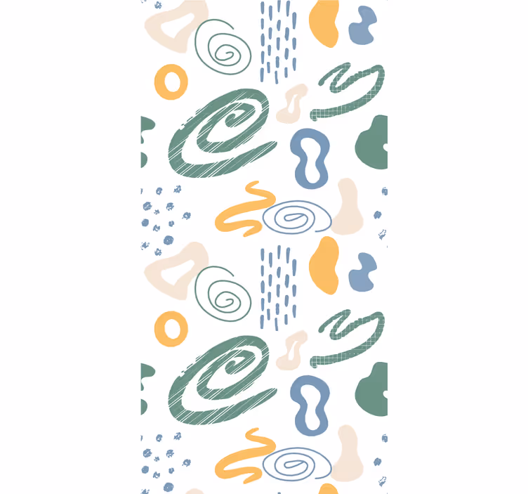 Modern wallpaper abstract painted shapes - TenStickers