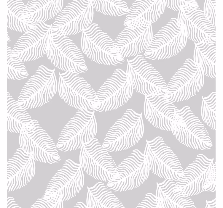 Modern wallpaper grey minimalist floral design - TenStickers