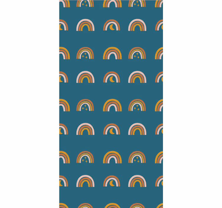Kids wallpaper rainbows and stars design - TenStickers