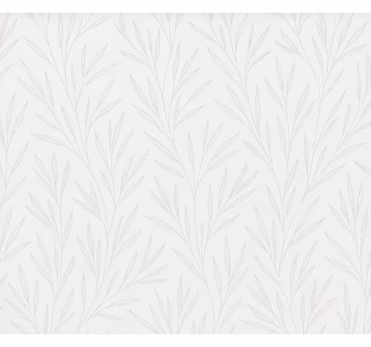 Bathroom wallpaper with thin leaves pattern - TenStickers