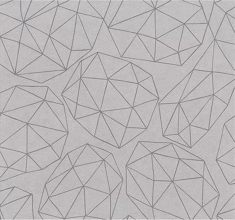 Bathroom wallpaper in gemstone silver gloss - TenStickers