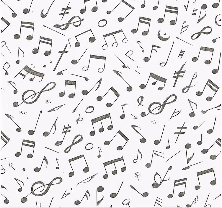 Teenage bedroom wallpaper music notes pattern - TenStickers