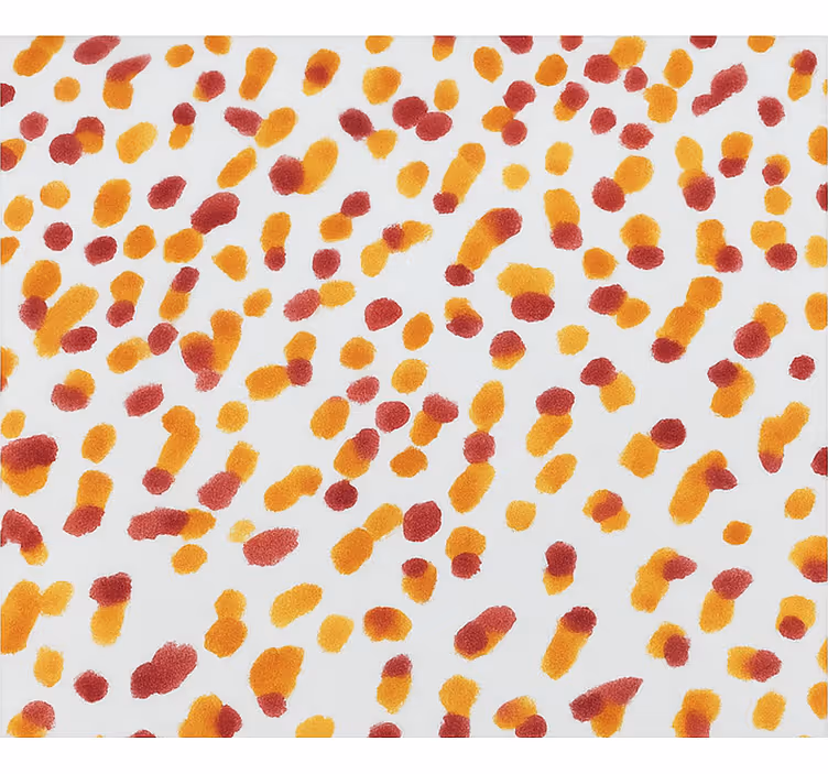 Teenage bedroom wallpaper orange and red dots - TenStickers