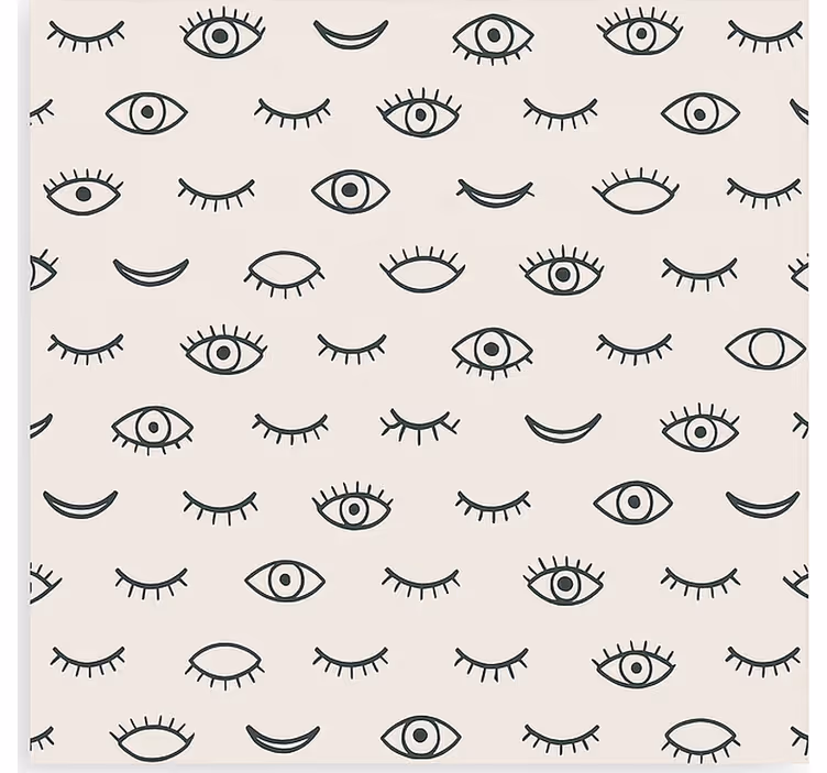 Teenage bedroom wallpaper eyelash eye design - TenStickers
