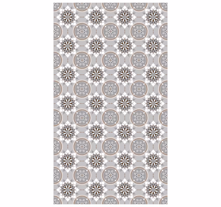 Kitchen wallpaper with floral tile design - TenStickers