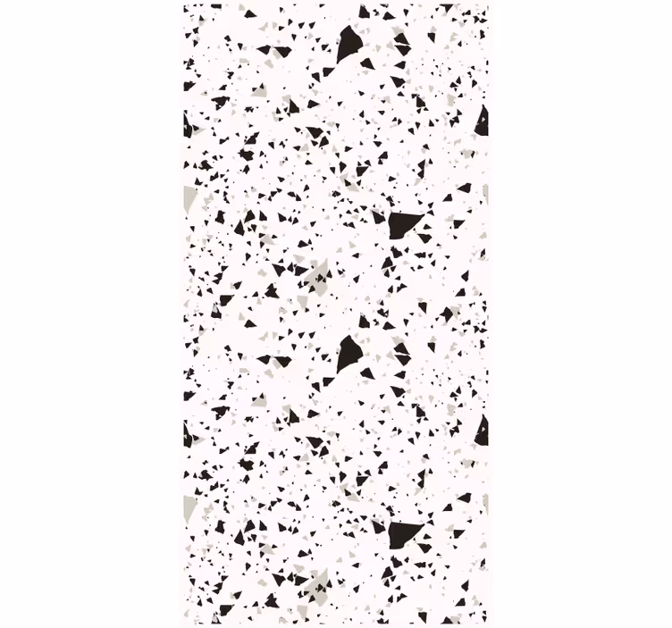 Kitchen wallpaper gray white and black terrazzo - TenStickers