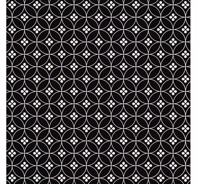 Kitchen wallpaper floral tiles - TenStickers