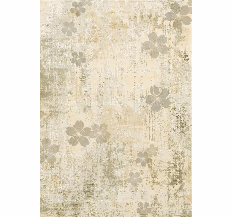 Living room wallpaper subtle floral elegance - TenStickers