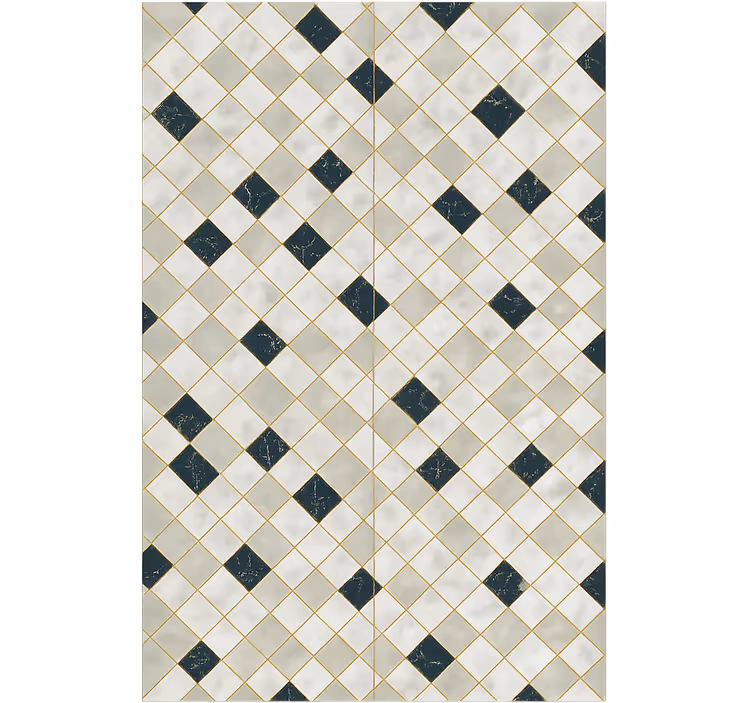 Living room wallpaper in grey tones of cement tiles - TenStickers
