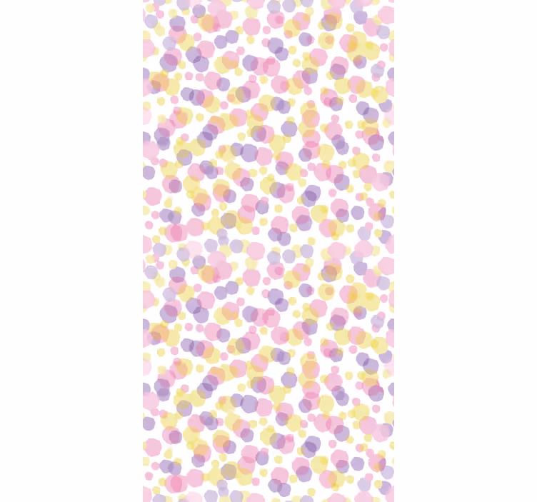 Bathroom wallpaper pink bubble pattern - TenStickers