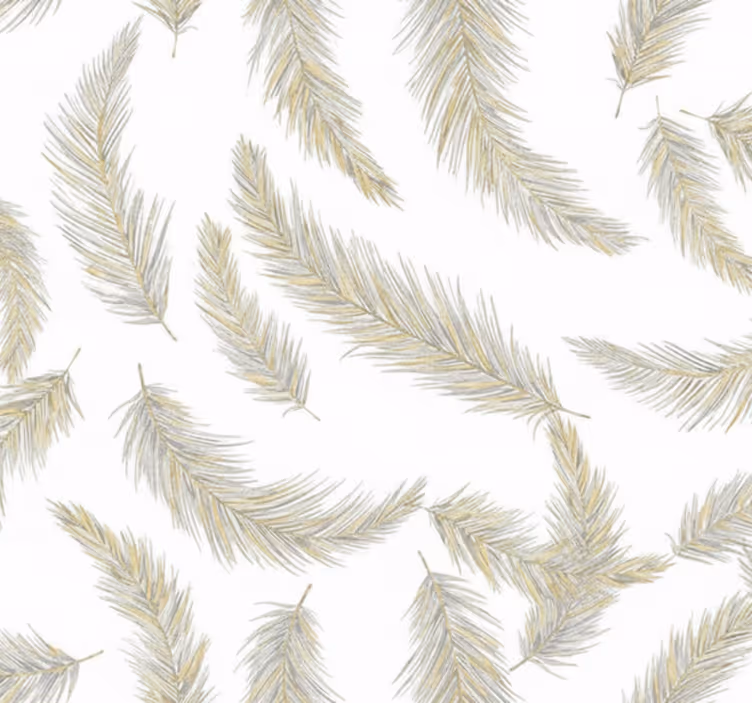 Living room wallpaper grey feather drift - TenStickers