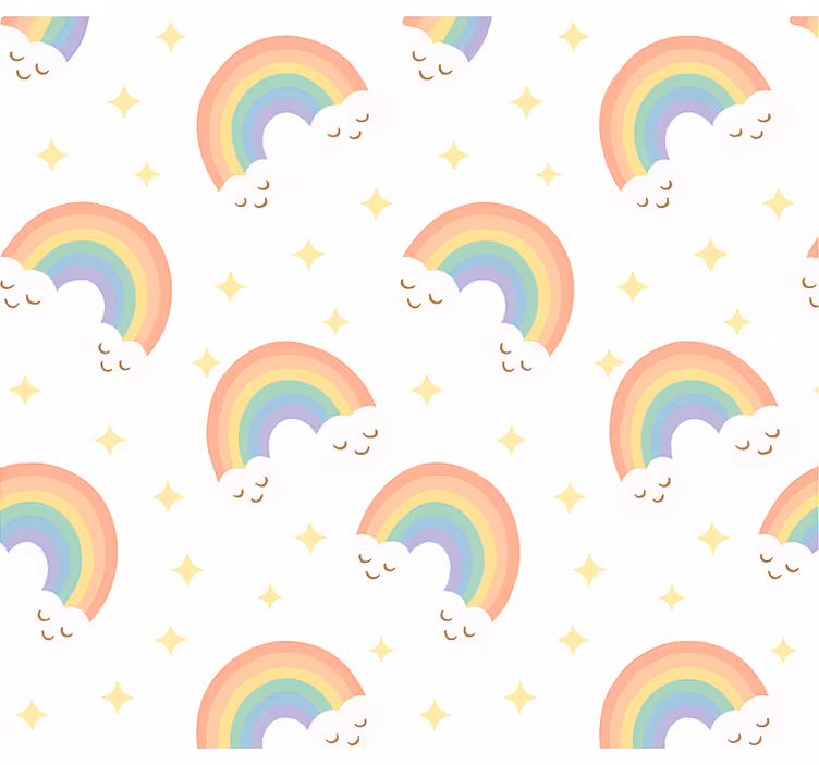 Kids wallpaper kids rainbow delight - TenStickers