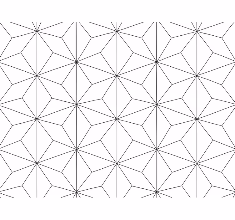 Living room wallpaper abstract hexagon design - TenStickers