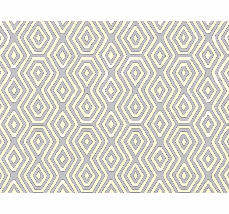 Living room wallpaper geometric blue gold - TenStickers