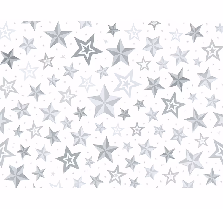 Kids wallpaper silver star pattern - TenStickers