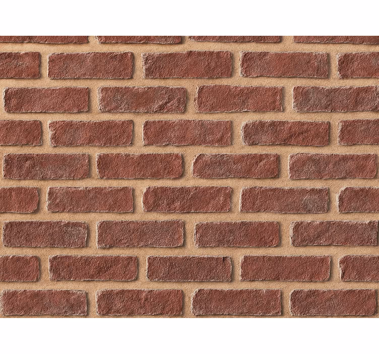Weathered red brick wallpaper - TenStickers